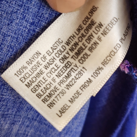 A New Day Floral Blue Sleeveless Casual Maxi Dress Size L - Picture 13 of 16